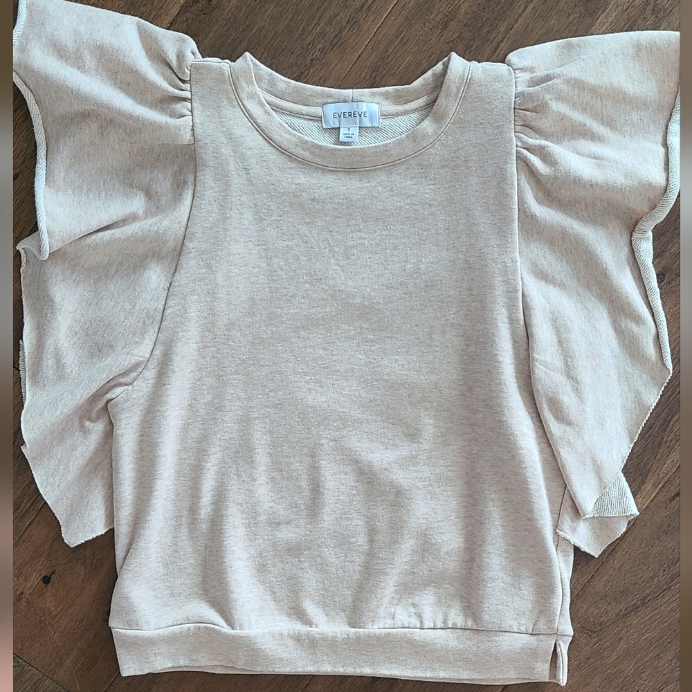 Evereve butterfly wing short sleeve sweatshirt